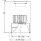 Juno LC8S 45LM 35K 277 B G4 80CRI ZT Indy 8" Round Cylinder Surface Mount L-Series, 4500 Lumens, 3500K Color Temp, 277V, Black Cylinder, Gen 4, 80 CRI, 0-10V Dim to 10% Min