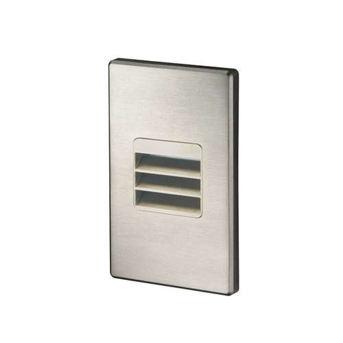 Juno Step Light LMS 40K LVR 120 RPC SN Indoor LED, 2W 120V Dimmable Driver, 4100K Light Color, Louver Optic, Satin Nickel Plated