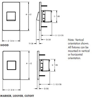 Juno Step Light LMS-3K-H-WH Indoor LED, 2W 120V Dimmable Driver, 3000K Light Color, Hood Optic, White Textured
