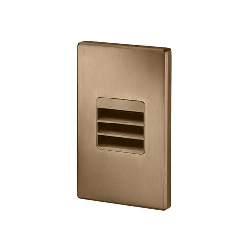 Juno Step Light LMS 30K LVR 120 RPC WL BZ Outdoor/Wet Location LED, 2W 120V Dimmable Driver, 3000K Light Color, Louver Optic, Bronze Textured