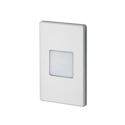 Juno Step Light LMS 30K MKR 120 RPC WL WH Outdoor/Wet Location LED, 2W 120V Dimmable Driver, 3000K Light Color, Opal Marker Optic, White Textured