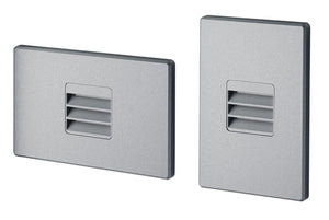 Juno Step Light LMSW-3K-L-SR Outdoor/Wet Location LED, 2W 120V Dimmable Driver, 3000K Light Color, Louver Optic, Silver Textured