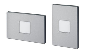 Juno Step Light LMSW-3K-M-SR Outdoor/Wet Location LED, 2W 120V Dimmable Driver, 3000K Light Color, Opal Marker Optic, Silver Textured