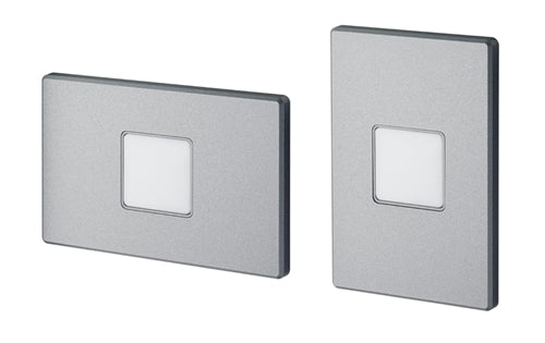 Juno Step Light LMSW-41K-M-SR Outdoor/Wet Location LED, 2W 120V Dimmable Driver, 4100K Light Color, Opal Marker Optic, Silver Textured