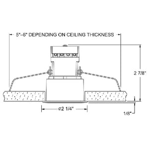 Juno MD1LG2 RD 03LM 35K 90CRI SP BRZ Recessed Lighting 2-1/4" Mini LED Round Downlight 3500K Spot Beam Spread, 90 CRI, Bronze Finish