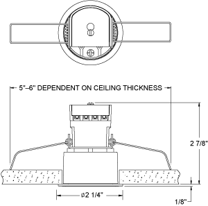 Juno Recessed Lighting MD1LW35K-NFL-WH Wet Location 2-1/4" Mini LED Downlight 3500K Narrow Flood Beam Spread, White Finish