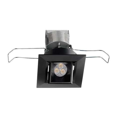Juno MG1LG2 SQ 03LM 35K 80CRI SP BL Recessed Lighting 2-11/16" Mini LED Gimbal Square Downlight 3500K Spot Beam Spread, Black Finish