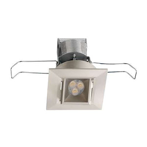 Juno MG1LG2 SQ 03LM 35K 90CRI NFL SN Recessed Lighting 2-11/16" Mini LED Gimbal Square Downlight, 3500K, 90 CRI, Narrow Flood Beam Spread, Satin Nickel Finish