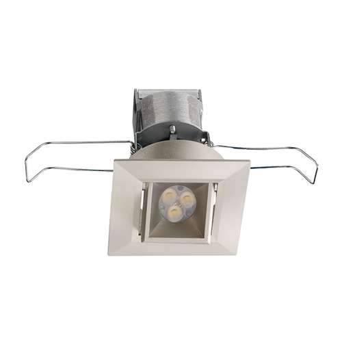 Juno MG1LG2 SQ 03LM 40K 90CRI NFL SN Recessed Lighting 2-11/16" Mini LED Gimbal Square Downlight, 4000K, 90 CRI, Narrow Flood Beam Spread, Satin Nickel Finish