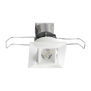 Juno Recessed Lighting MGSLG2-935-NFL-WH 2-11/16" Mini LED Gimbal Square Downlight, 3500K, 90 CRI, Narrow Flood Beam Spread, White Finish