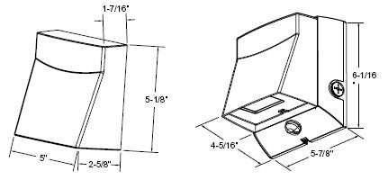 Juno Lighting MSL235KUNBZ AccuLite LED Mini Security Light, 11W, 650 Lumens, 120-277 VAC, 3500K, Bronze