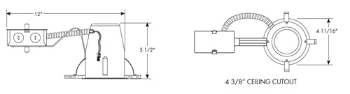 Juno Recessed Lighting QC4R 4" Quick Connect LED Housing For Use With LED Retrofit Trims Remodel