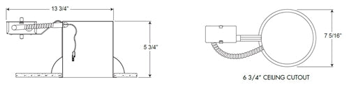 Juno Recessed Lighting QC6R 6" Quick Connect LED Housing For Use With LED Retrofit Trims Remodel