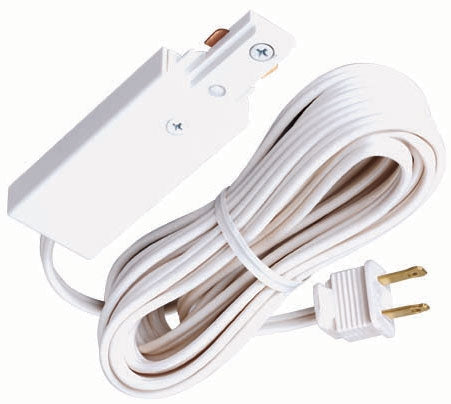 Juno Track Lighting R122WH (R122 WH) Trac Lites Cord and Plug Connector 3-Wire, White Color