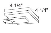 Juno Track Lighting R21WH (R21 WH) Trac Lites End Feed Connector and Outlet Box Cover, White Color