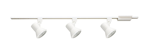 Juno Track Lighting R4K3551WH (R4K3551 WH) Trac Lites 4 ft. 3 Heads Track Kit - 50W Par 20, White Color