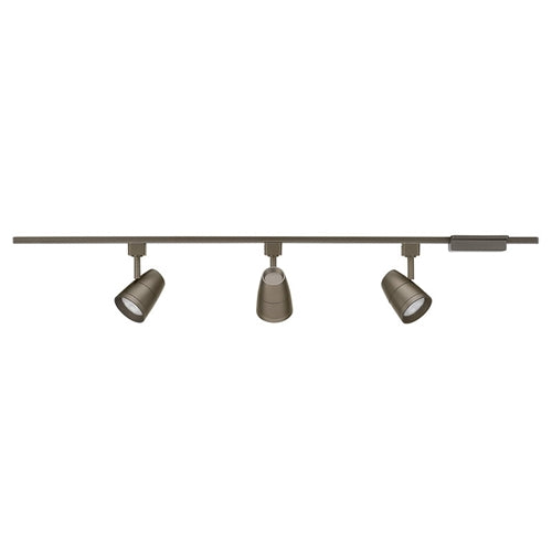 Juno Track Lighting R4K3600L3KUBZ (R4K3600L 30K 80CRI PDIM UNF BZ) Trac Lites 4 ft. 3 Heads Track Kit, 3000K Color Temperature, 80CRI, Universal Beam, Bronze Color
