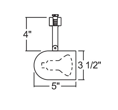 Juno R500 BL Track Lighting Trac Lites Round Back Cylinder Line Voltage 50W R20/PAR20, White Color
