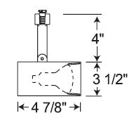 Juno Track Lighting R521W-WH (R521 WHB WH) Trac Lites Flat Back Line Voltage 50W PAR20/R20 White Baffle White Color