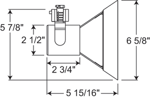 Juno Track Lighting R530SC (R530 SC) Trac Lites Flared Gimbal Line Voltage 120W PAR38 Satin Chrome Color