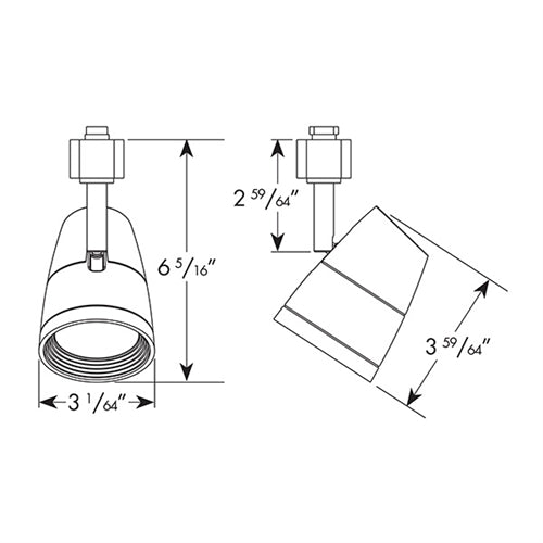 Juno R600L G2 30K 80CRI PDIM FL SL Track Lighting 10W LED Trac Lites Fixture, 3000K Color Temperature, 80 CRI, Phase Dimmable, Flood, Silver Finish