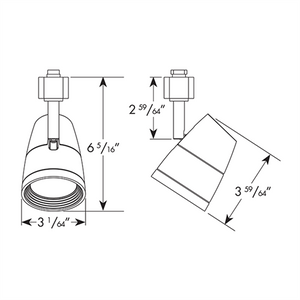 Juno Track Lighting R600LG235KFWH 10W LED Trac Lites Fixture, 3500K Color Temperature, 80 CRI, Flood, White Finish