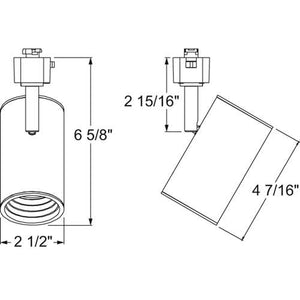 Juno R605L 35K 80CRI PDIM FL WH Track Lighting Trac Lites LED 10W 3500K, 80CRI, Phase Dimmable, Flood, White Finish