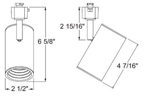 Juno R606L 40K 80CRI PDIM NFL WH Track Lighting 13W LED Trac Lites Fixture, 4000K Color Temperature, 80 CRI, Phase Dimmable, Narrow Flood Distribution, White Finish