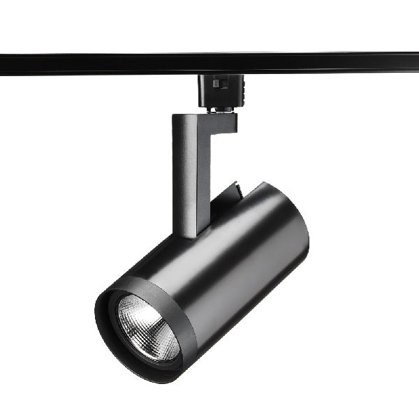 Juno R612L 35K 80CRI OFF WFL BL Track Lighting Trac Lites 37W LED Cylinder, 120V, 3500K Color Temperature, 80 CRI, Non-Dimming, Wide Flood Distribution, Black