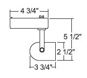Juno Track Lighting R702BL (R702 BL) Trac Lites Low Voltage Round Back with Transformer, Black Color