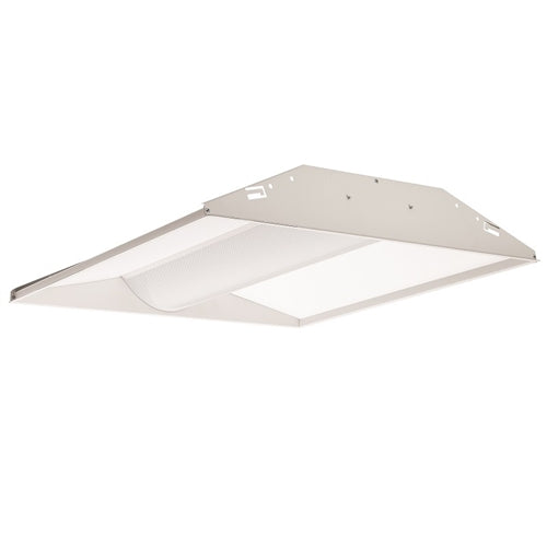 Juno Lighting S2X2BL-3930U-WH4 Indy 2x2 LED Low-Profile Recessed Luminaire With Basket Diffuser, 3900 Lumens, 3000K, 120-277V, White, Gen4