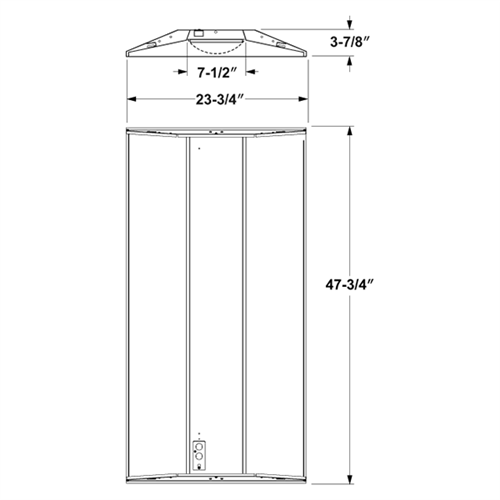 Juno Lighting S2X4BL-3930U-WH3-BR Indy 2x4 LED Low-Profile Recessed Luminaire With Basket Diffuser, 3900 Lumens, 3000K, 120-277V, White, Gen3, Emergency Battery pack With Remote Test Switch