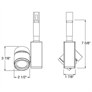 Juno MonoLine Track Lighting SP381MLL3SSTN (SP381MLL 30K 80CRI PDIM SP STN) 13W Vertical Cylinder LED, 3000K, 80 CRI, Spot, Satin Nickel Finish