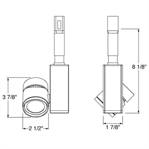 Juno MonoLine Track Lighting SP382MLL4HCFSTN 19W Vertical Cylinder LED, 4000K, 90 CRI, Flood, Satin Nickel Finish