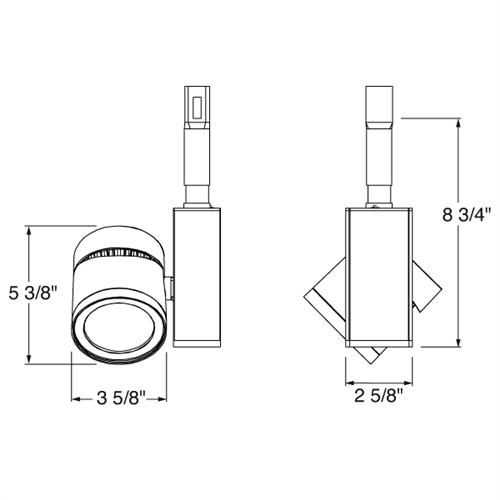 Juno MonoLine Track Lighting SP383MLL27HCFSTN 24 W Vertical Cylinder LED, 2700K, 90 CRI, Flood, Satin Nickel Finish