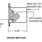 Acuity STEP11 SQU WL M LST1A 350MA WHT27K MVOLT SGB Winona Step LED Light, 2700K, Medium Distribution, Black