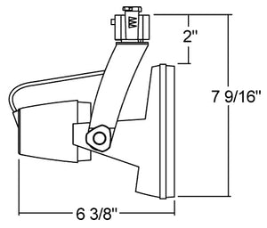 Juno Track Lighting T1038E-WH (T1038 E26 150W WH) Die Cast Gimbal 150W PAR38 Standard Base, White Finish
