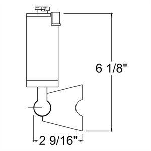 Juno Track Lighting T1043V-WH (T1043 V WH) Trac Master Low Voltage Vertical Concentricity16 MR16 LED-Compatible Lampholders, White Finish