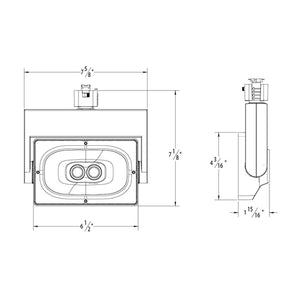 Juno T1050L 35K 80CRI PDIM SL Track Lighting  12W LED Wall Wash, 1700 Lumens, 3500K, 80 CRI, Phase Dimmable, Silver
