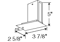 Juno Track Lighting T121WH (T121 WH) Recessed Trac Trac Master End Feed Connector, White Color