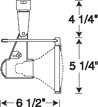 Juno Track Lighting T219BL (T219 BL) Delta 200 - Line Voltage 150W PAR38, Black Color
