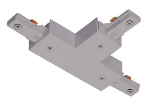 Juno T25 RP SL Trac Lighting Trac Master T Connector Opposite Polarity, Silver Finish