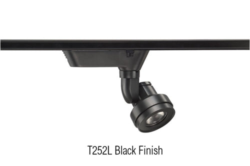 Juno Track Lighting T252L-35K-S-BL Cylindra 18W LED 3500K, Spot Beam Spread, Black Finish