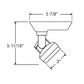 Juno Track Lighting T252LG2-27NBL Cylindra 11W LED 2700K, 80 CRI, Narrow Flood Beam Spread, Black Finish