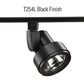 Juno Track Lighting T254L-3K-ES-F-BL Cylindra 19W LED 3000K Enhanced Spectrum, Flood Beam Spread, Black Finish