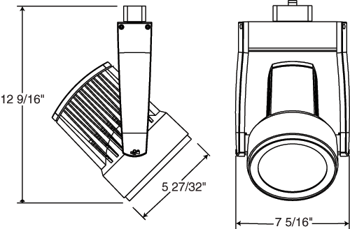 Juno Track Lighting T255LED-27K-FL-SL Cylindra 45W LED 2700K Color Temperature, Flood Beam Spread, Silver Finish