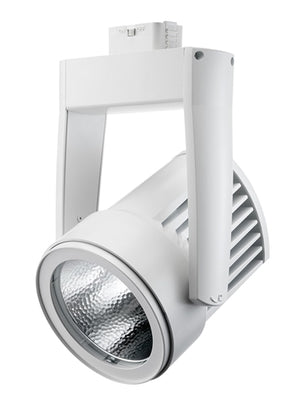 Juno Track Lighting T255LED-4K-NFL-WH Cylindra 45W LED 4100K Color Temperature, Narrow Flood Beam Spread, Black Finish