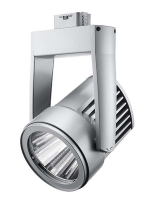 Juno Track Lighting T255L G2 27K 80CRI PDIM SP SL Cylindra 36W LED Track Fixture 2700K, 80 CRI, Spot, Silver Finish