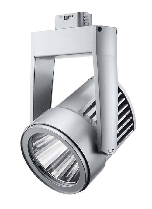 Juno Track Lighting T255L G2 30K 90CRI PDIM FL SL Cylindra 36W LED Track Fixture 3000K, 90 CRI, Flood, Silver Finish