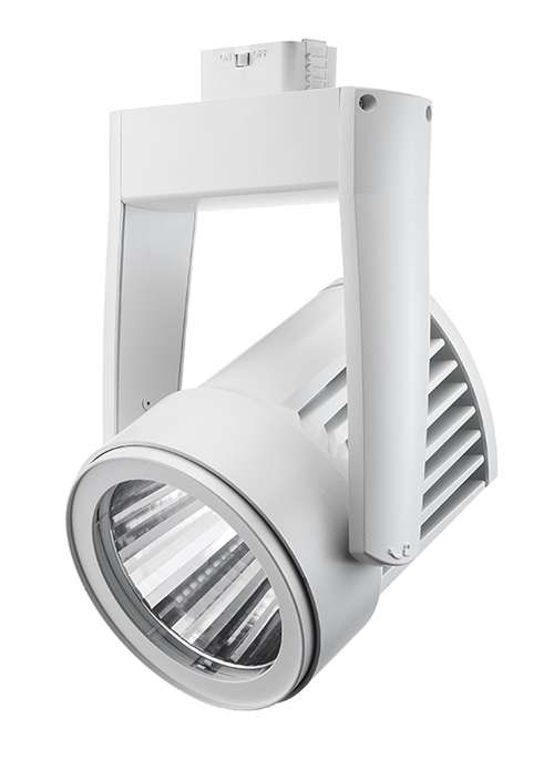 Juno Track Lighting T255L G2 30K 90CRI PDIM SP WH Cylindra 36W LED Track Fixture 3000K, 90 CRI, Spot, White Finish